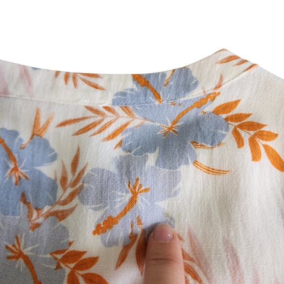 Olivaceous Womens Peasant Tunic Blouse Size Small Floral Cotton Babydoll Button - Picture 11 of 11